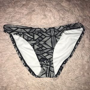 Black and white tribal print bikini bottoms